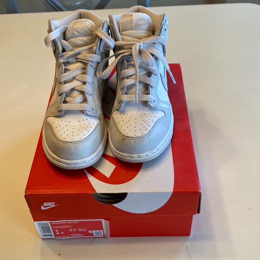 Used Kids size 1 Nike Dunk High